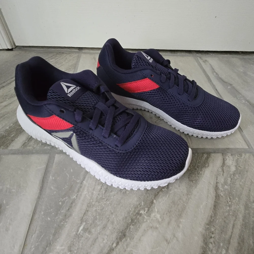 Reebok Flexagon Energy Running Training Sneakers Navy Pink Womens Size 6.5 New